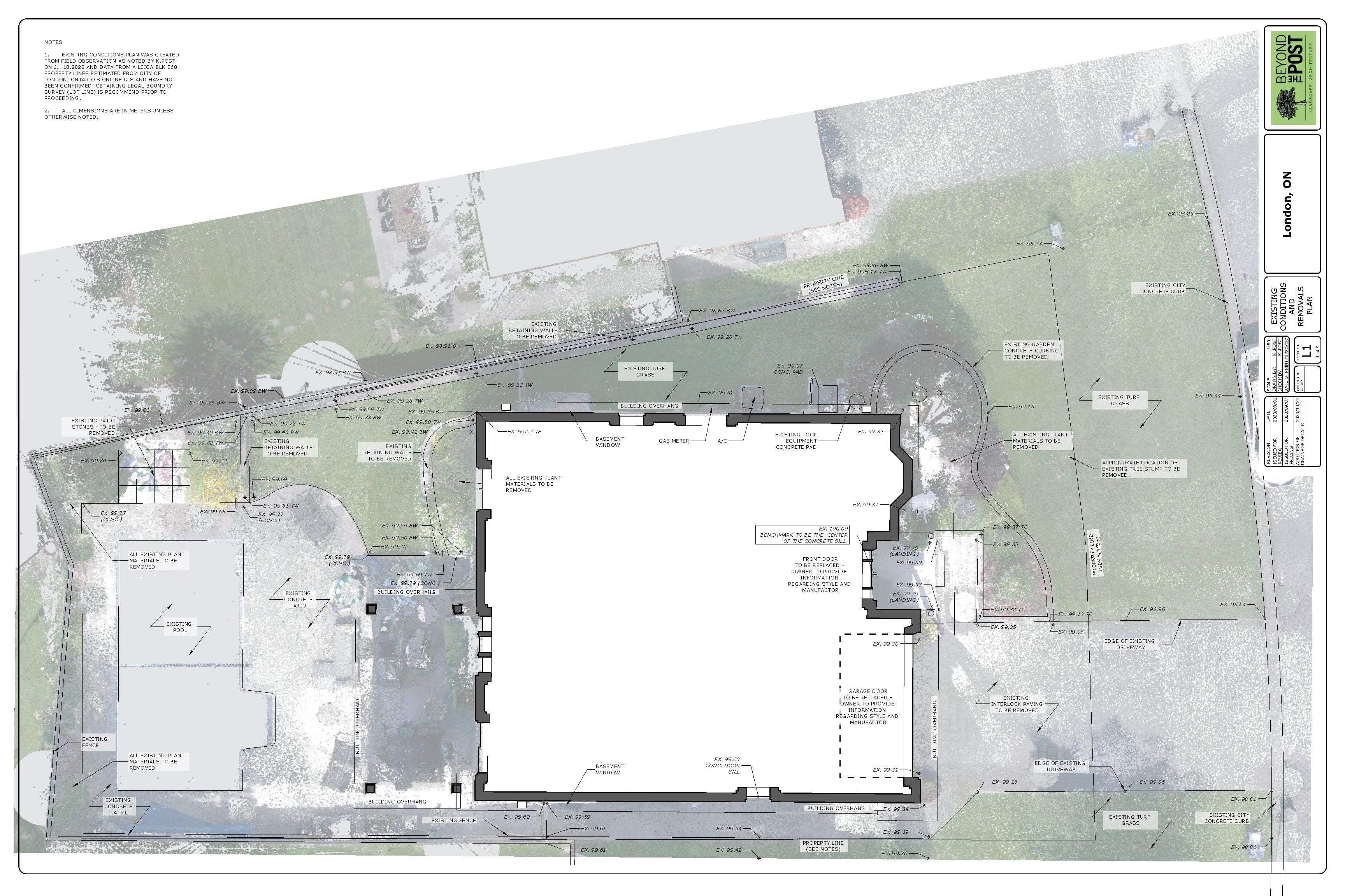 Existing Conditions and Removals Plan
